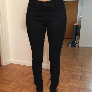 rag & bone dark indigo mid-rise skinny jean